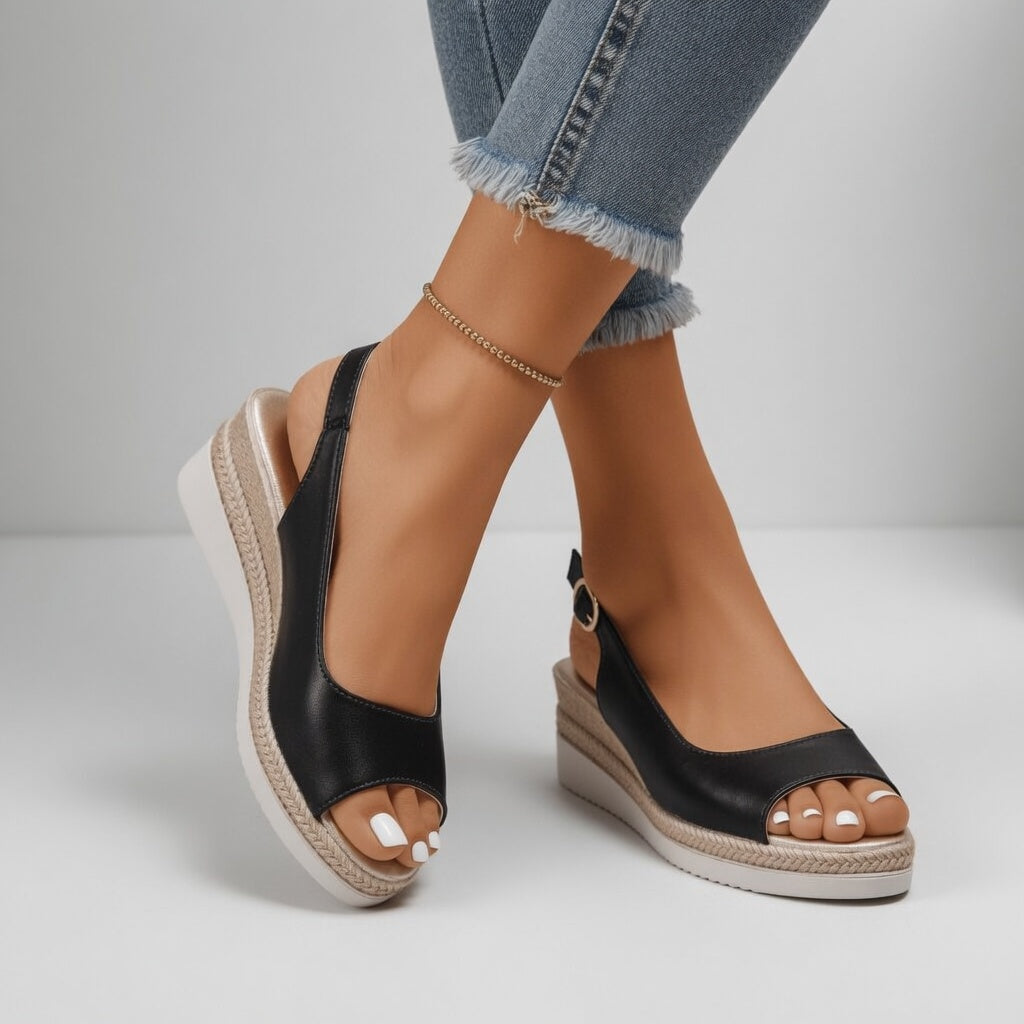 Cyrielle™ — Stylish Wedge Espadrille Sandal for a Summer Vibe