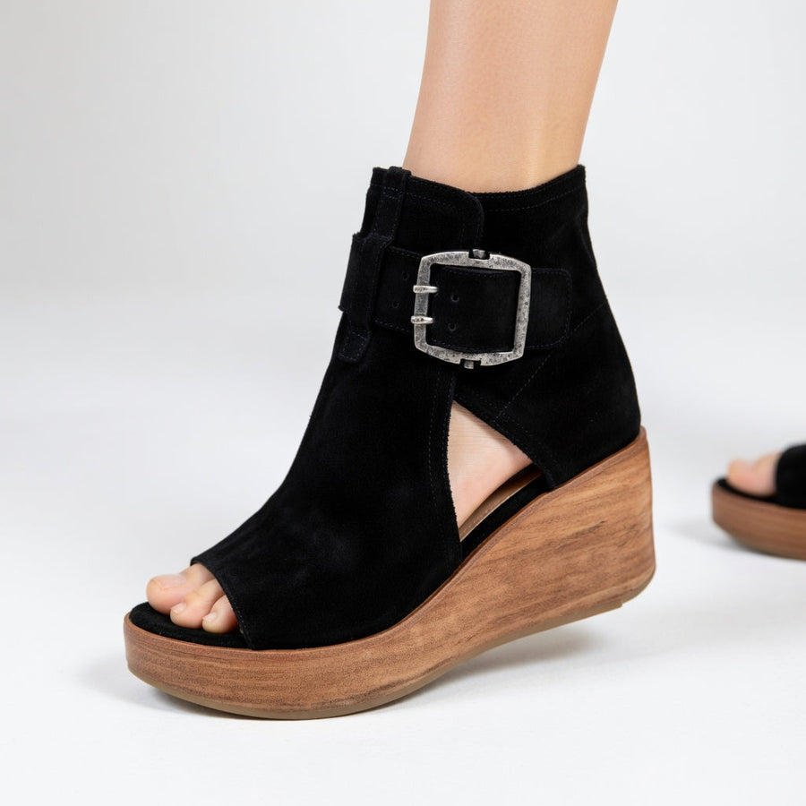 Orélisse™ | Contemporary Open-Toe Wedge Ankle Boots