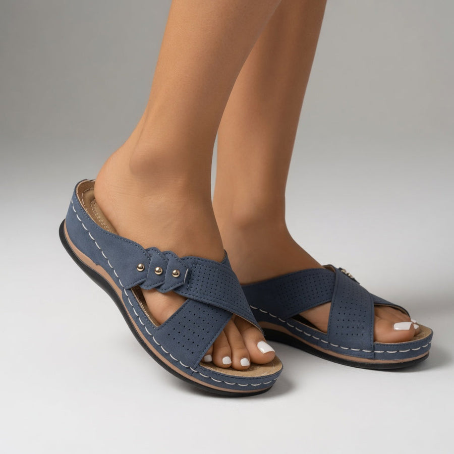 Raphaëlle™ — Chic Cross-Strap Sandals for Ultimate Comfort
