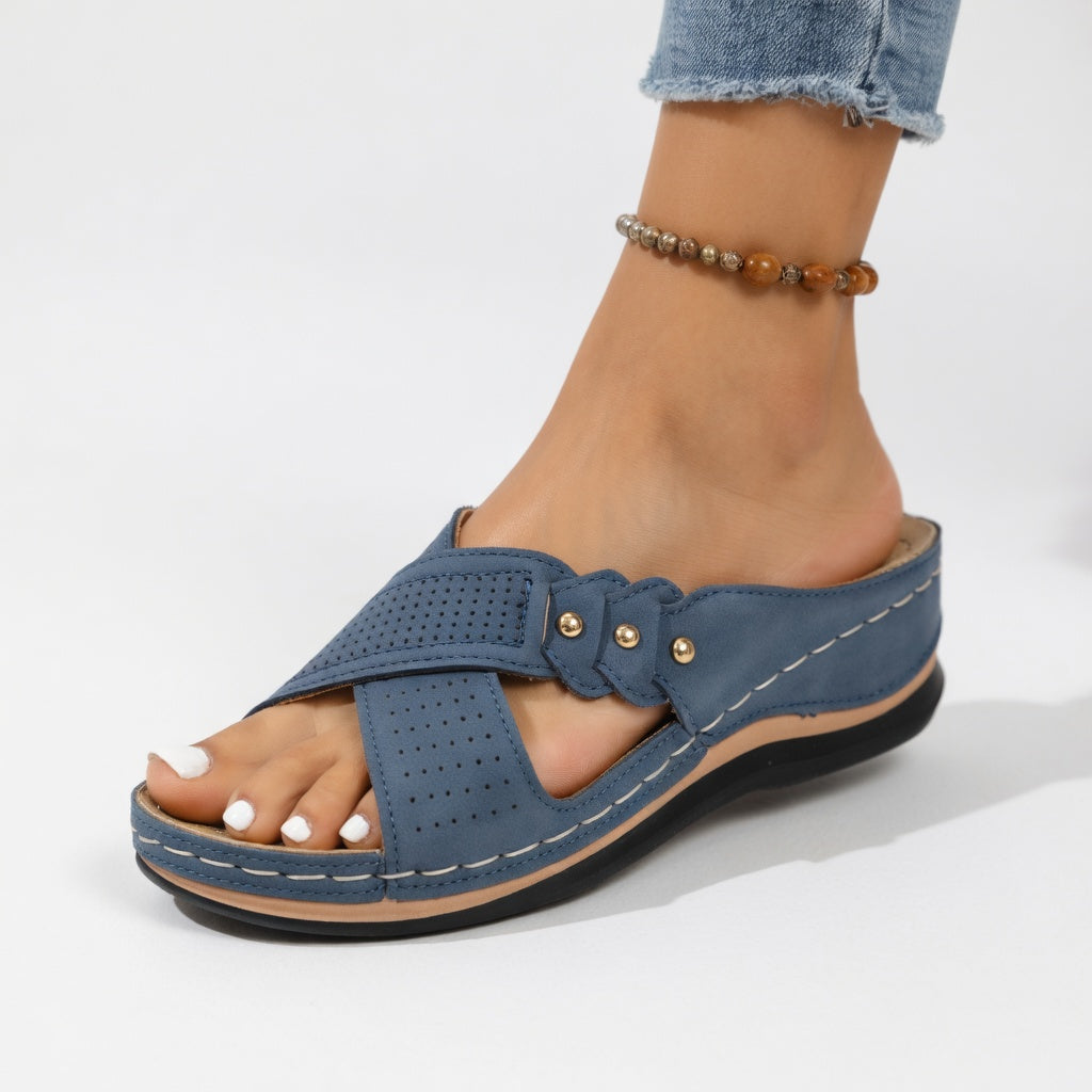 Raphaëlle™ — Chic Cross-Strap Sandals for Ultimate Comfort