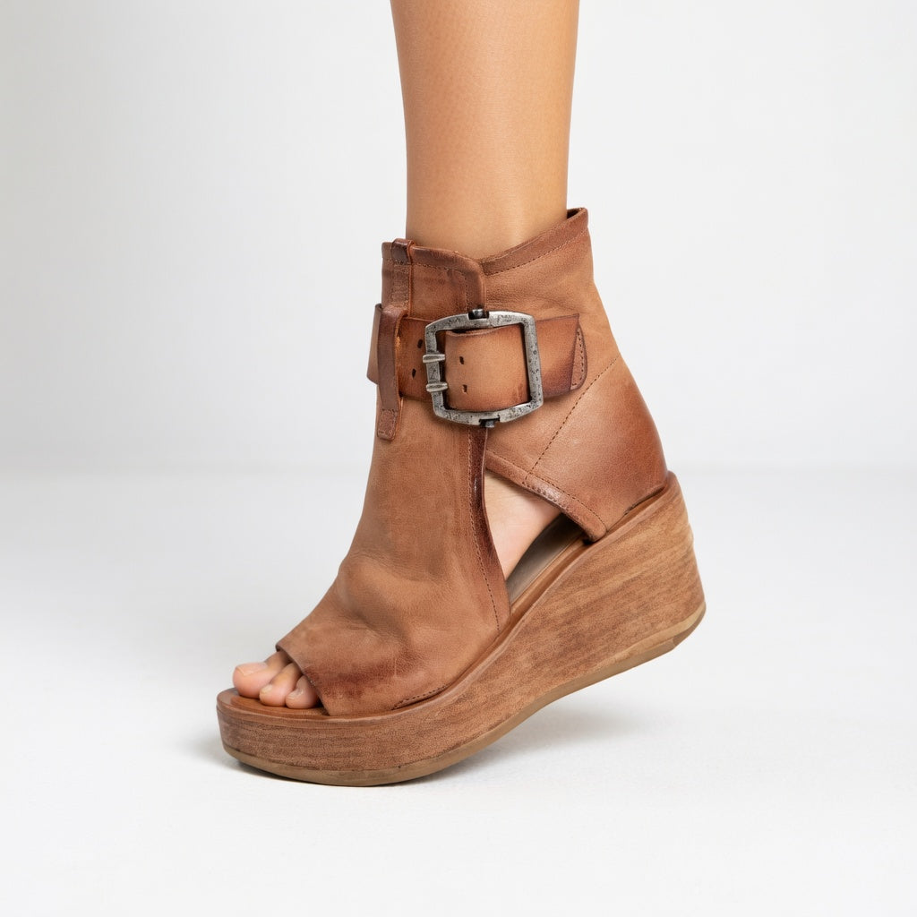 Orélisse™ — Contemporary Open-Toe Wedge Boots