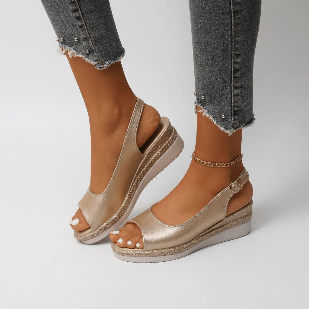 Cyrielle™ — Stylish Wedge Espadrille Sandal for a Summer Vibe