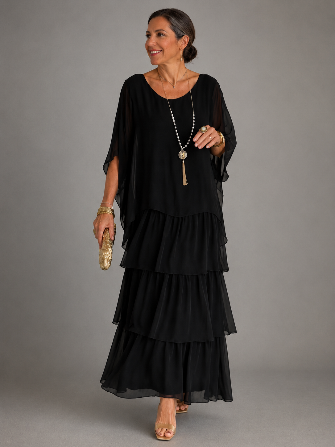 Lara  | Graceful Maxi Dress with Flowing Design