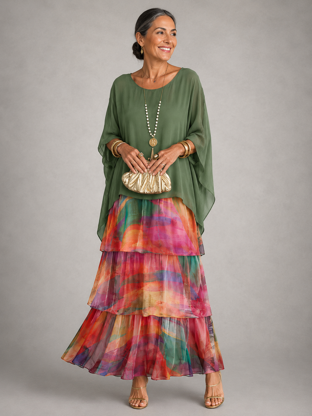 Lara  | Graceful Maxi Dress with Flowing Design