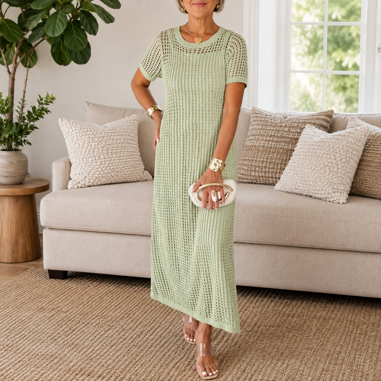 Bethany |  Cut-Out Long Maxi Dress + Free Inner Dress