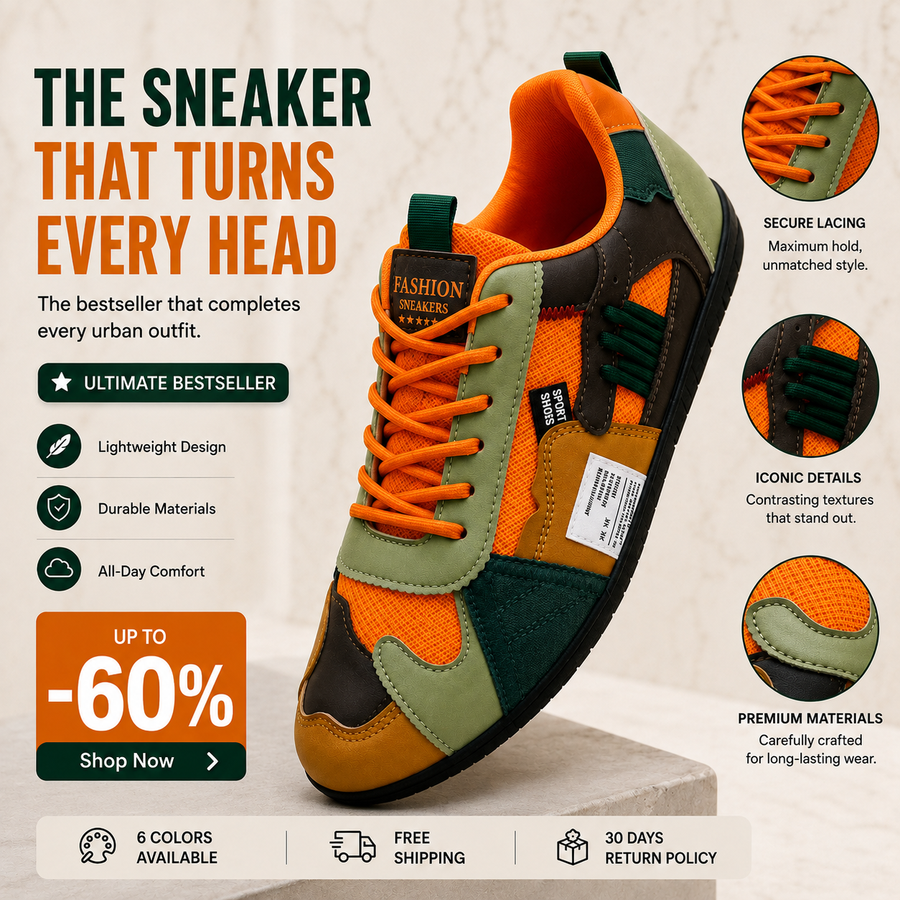 Tommy | Colorful Retro Sneakers