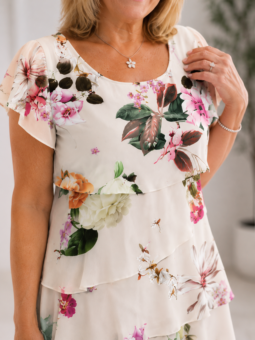 Helena | Elegant Comfort Ruffle Dress