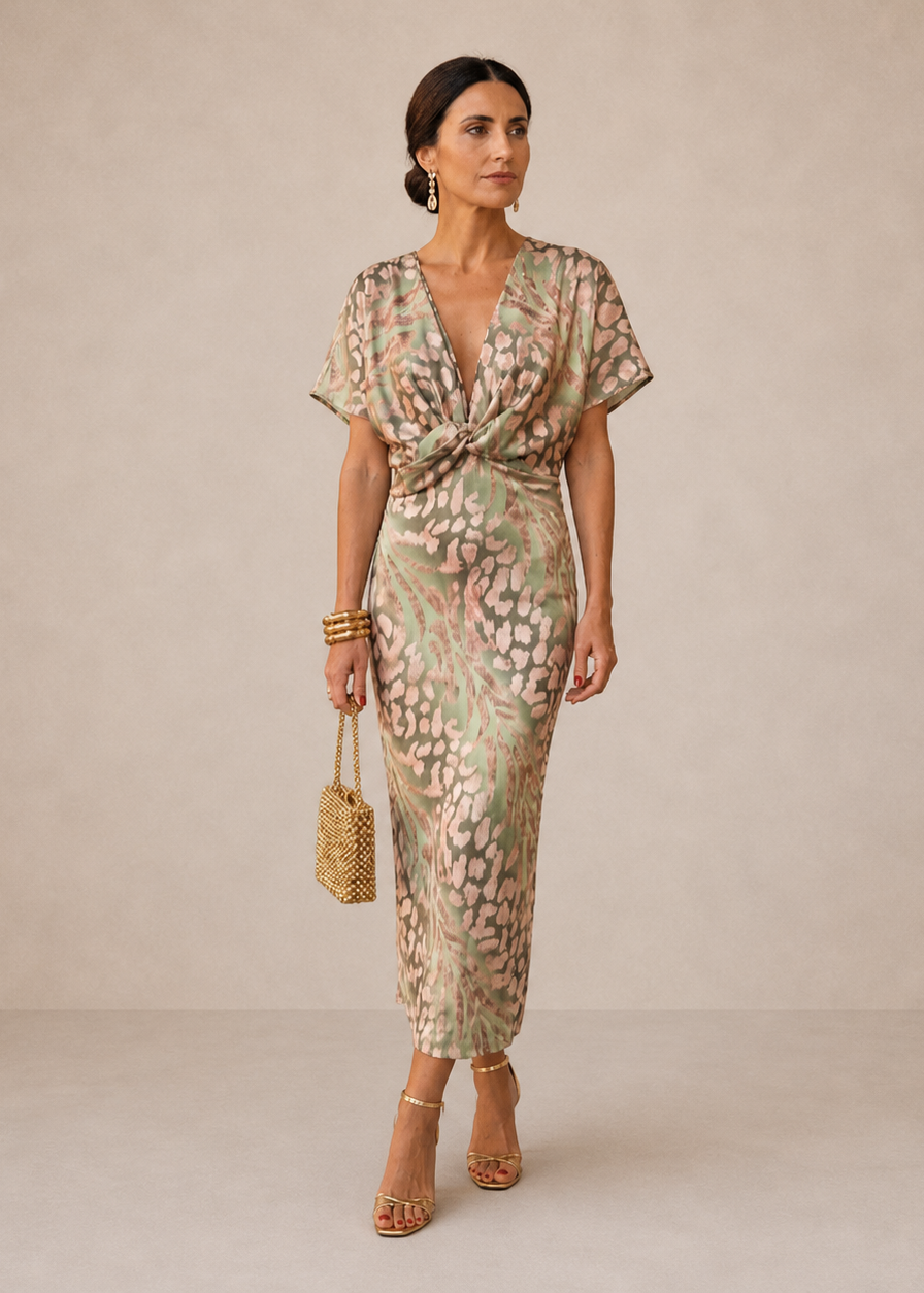 Estelle | Copper Midi Dress | Women's Summer Dress