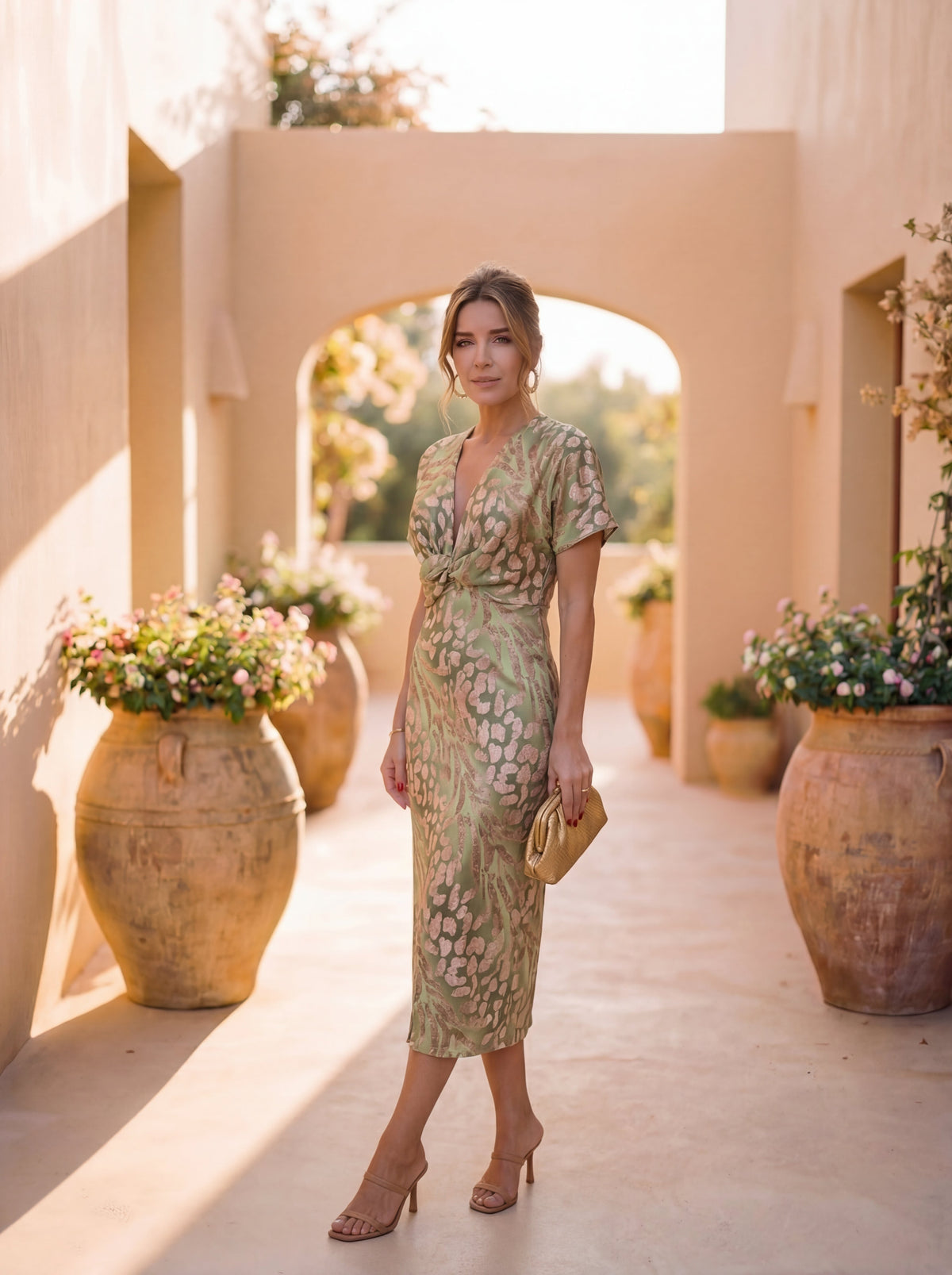 Estelle | Copper Midi Dress | Women's Summer Dress