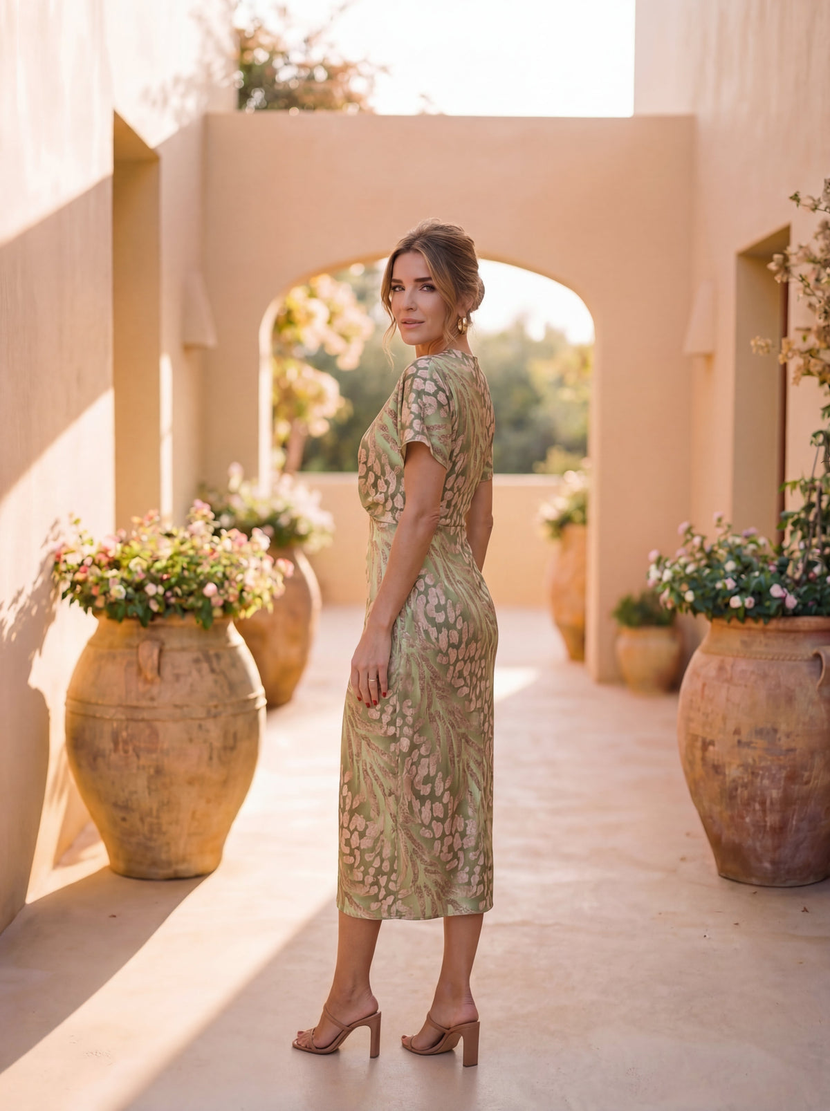 Estelle | Copper Midi Dress | Women's Summer Dress