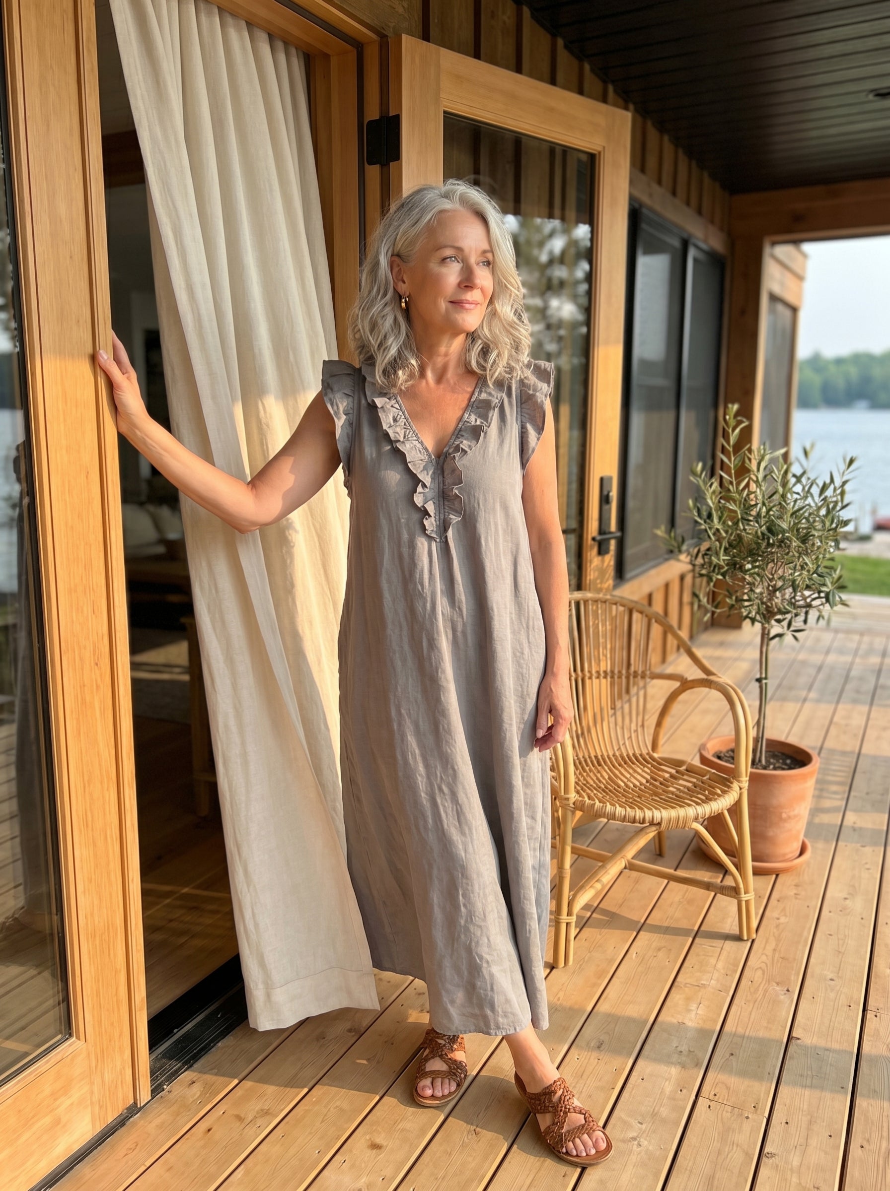 Camellia | Long Linen & Cotton Bohemian Dress
