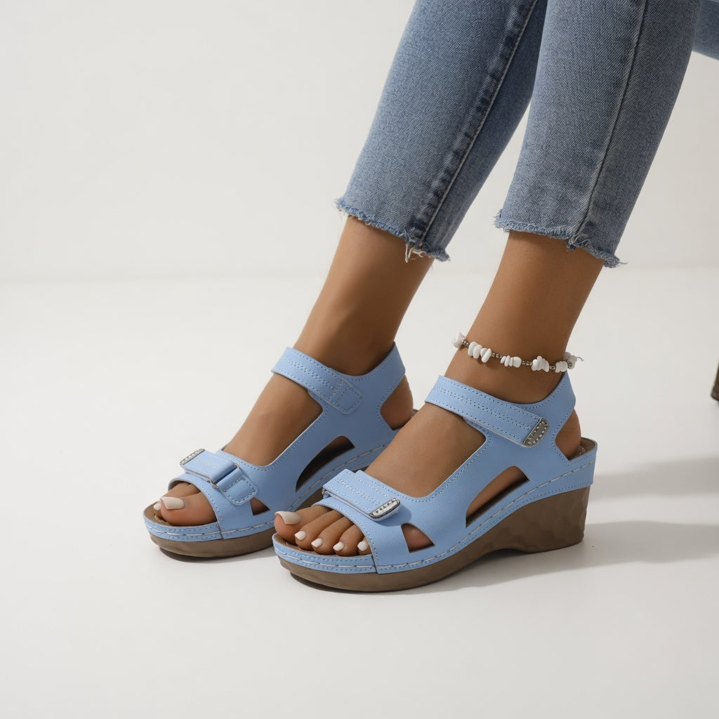 Isaure™ – Vibrant Summer Wedge Sandals