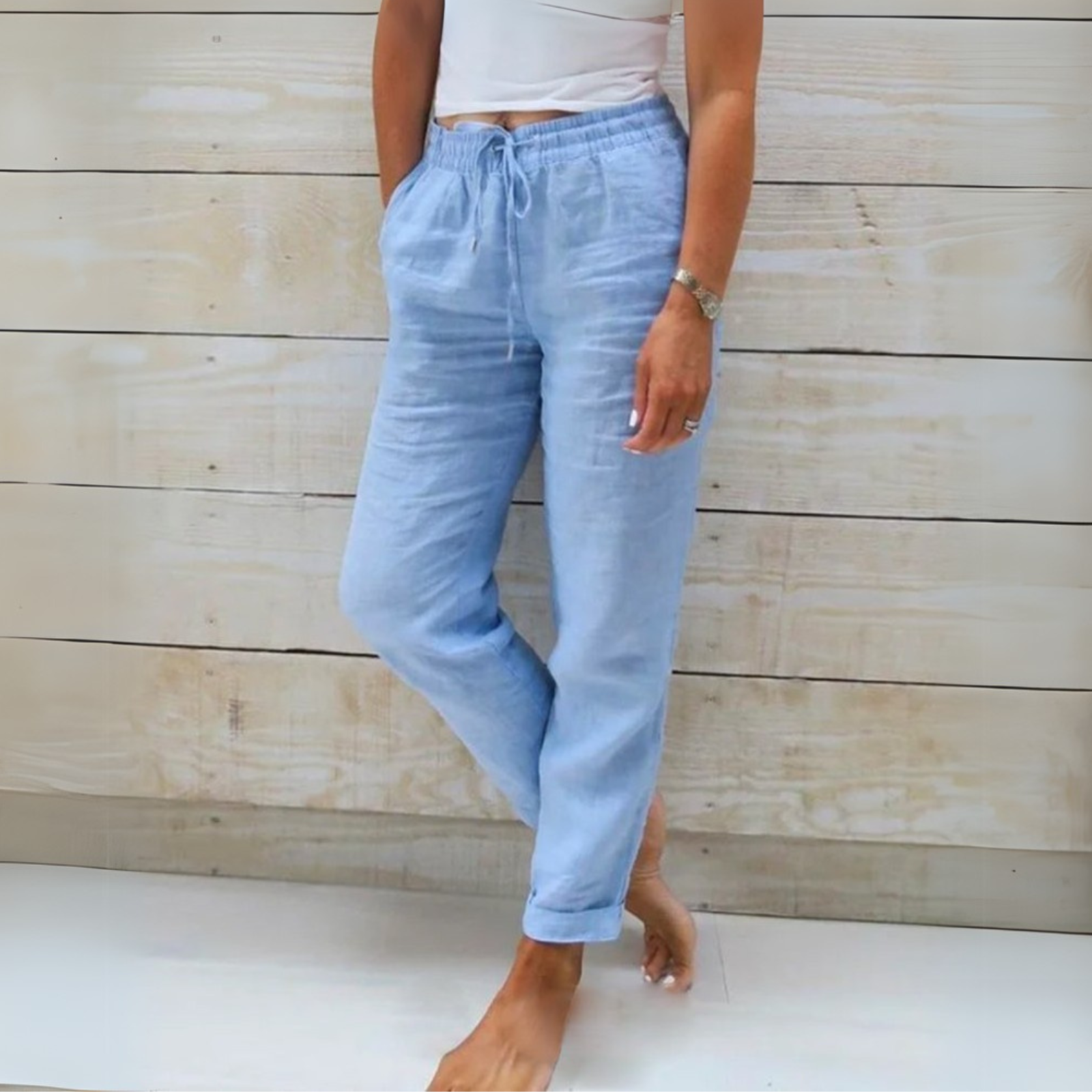 Allison - Premium Cotton-Linen Tailored Pants