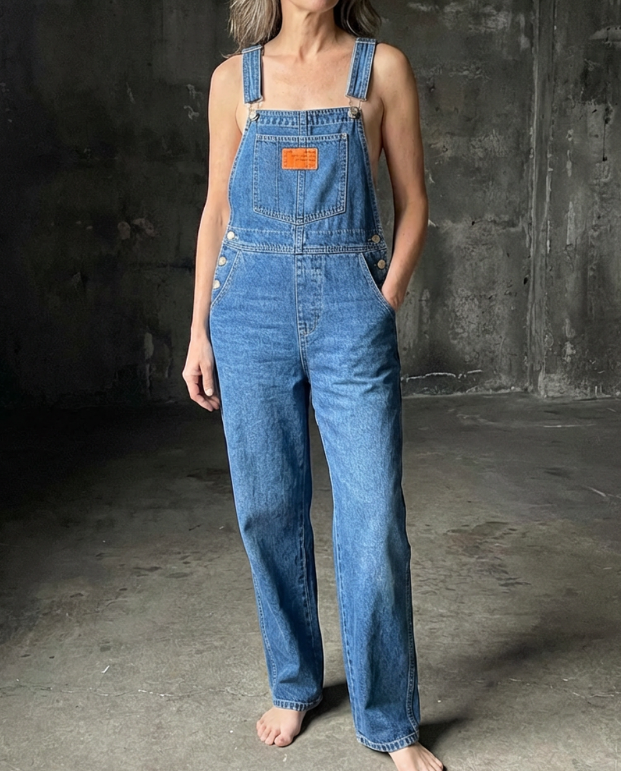 Harper | Classic Straight Leg Denim Bib Overalls