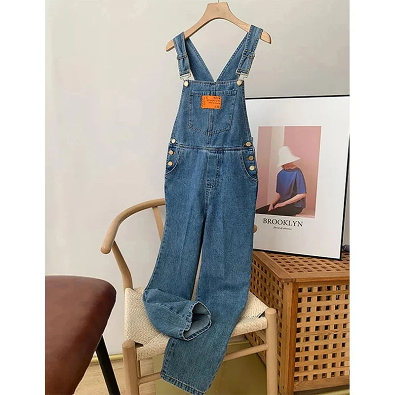 Harper | Classic Straight Leg Denim Bib Overalls