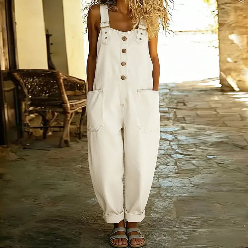 Saylor | Retro-Inspired Soft Denim Overalls with Adjustable Straps