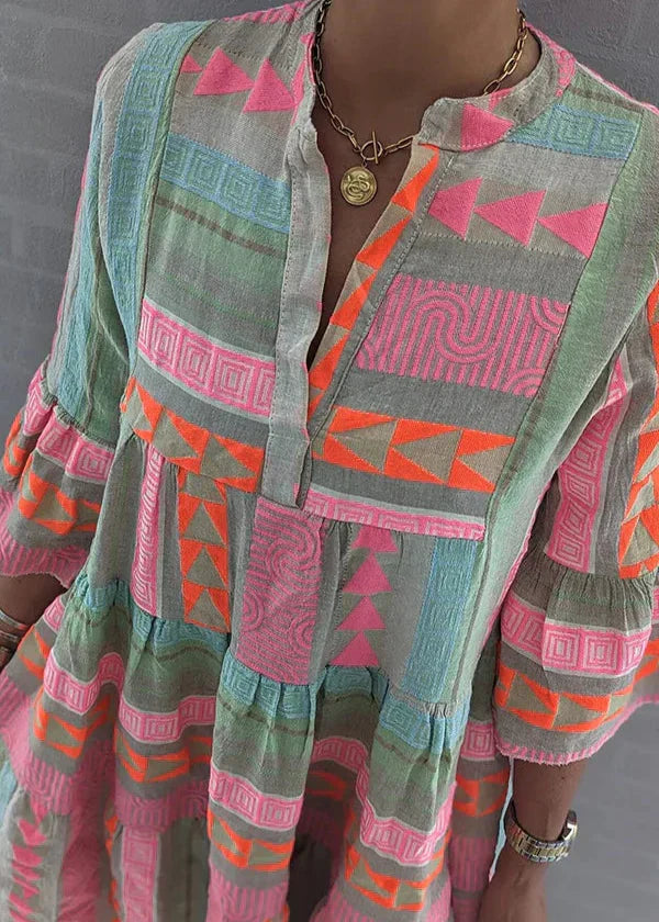 Ava | V-Neck Summer Layered Dress