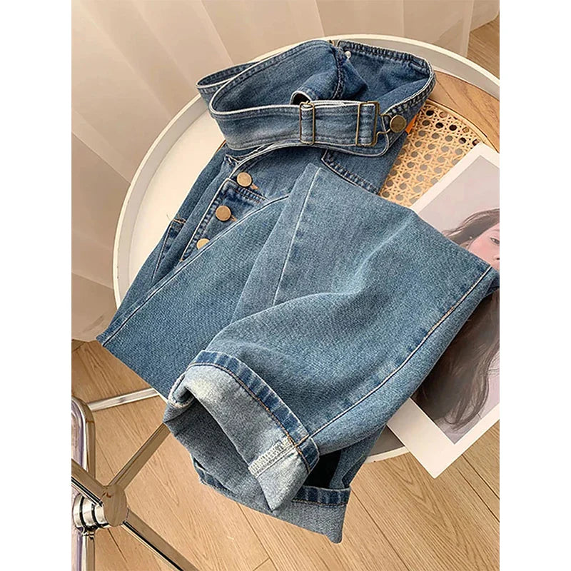 Harper | Classic Straight Leg Denim Bib Overalls