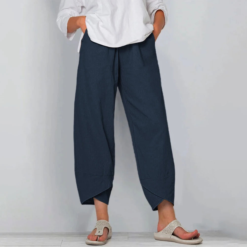 Eletta - Relaxed Fit Wide Leg Trousers
