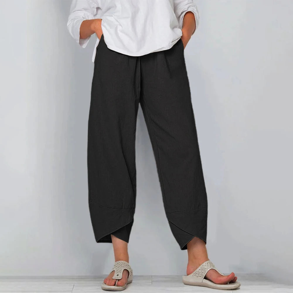 Eletta - Relaxed Fit Wide Leg Trousers