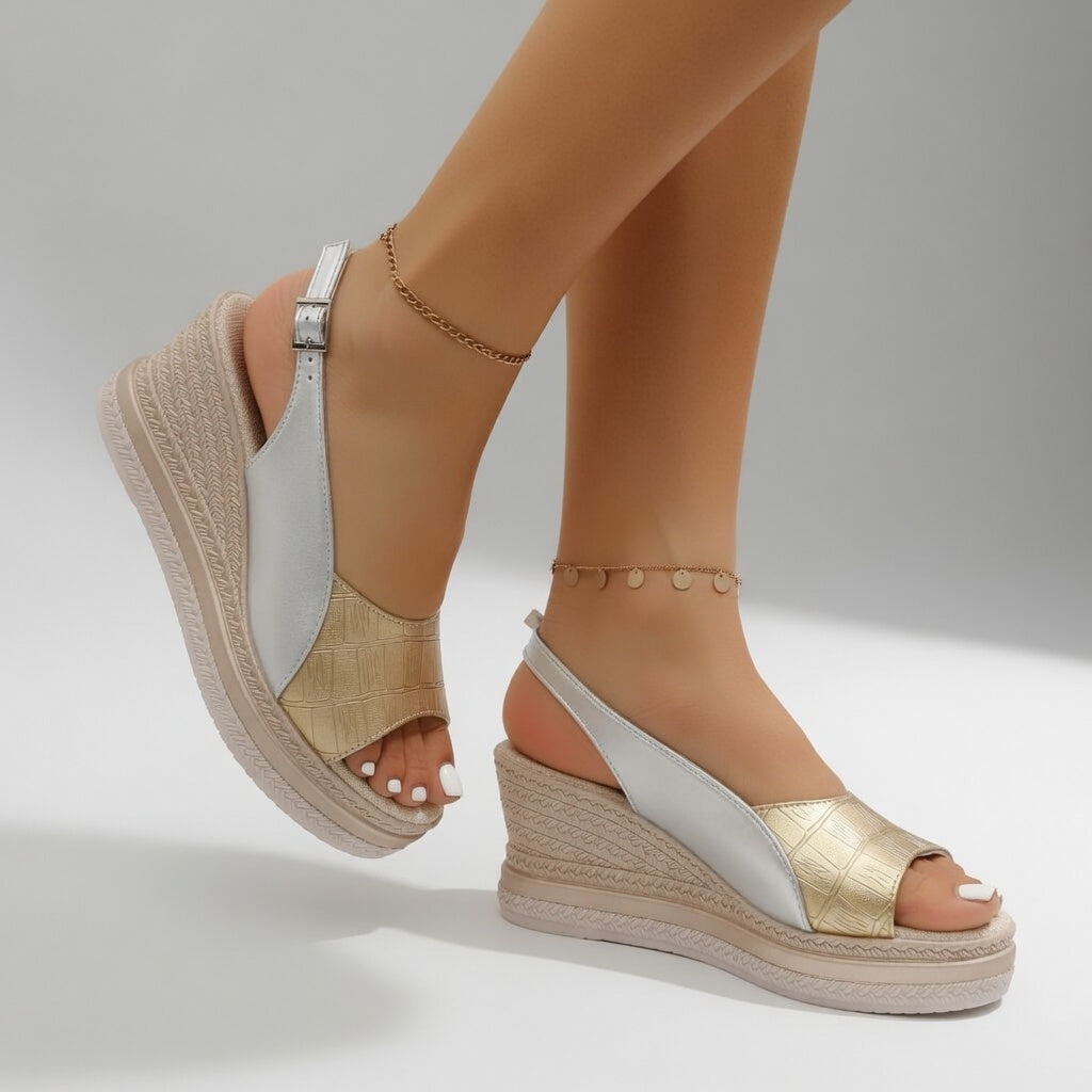 Cyrielle™ — Stylish Wedge Espadrille Sandal for a Summer Vibe