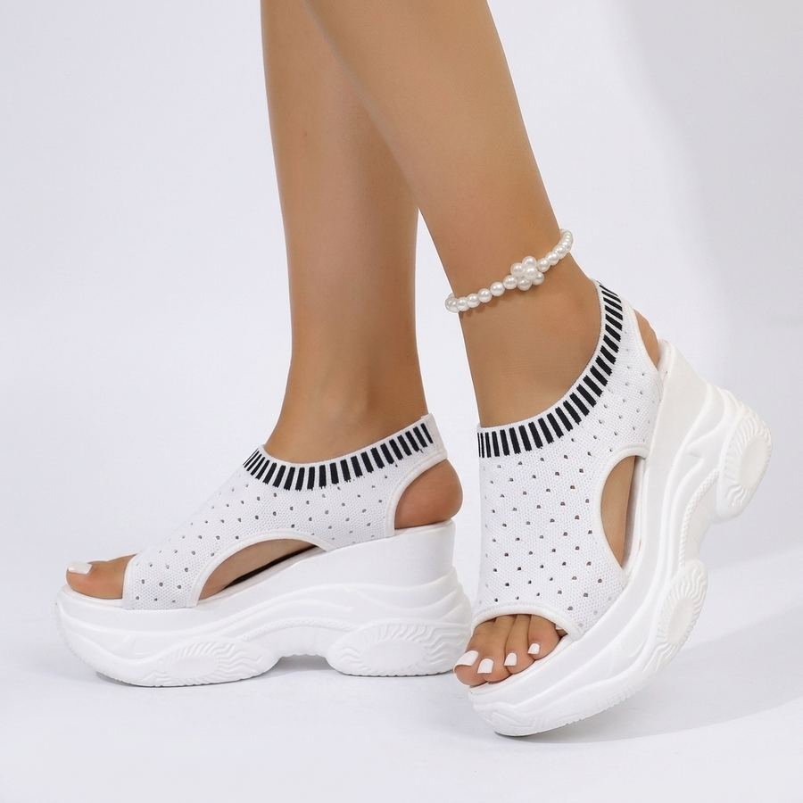 Roxelane™ — Stylish Urban Bold Platform Sandal Adorned with Rhinestones