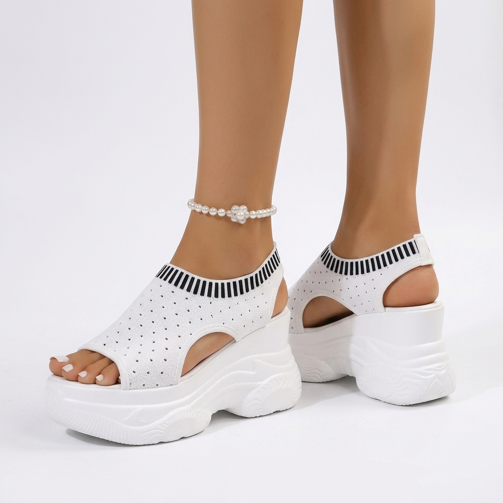 Roxelane™ — Stylish Urban Bold Platform Sandal Adorned with Rhinestones