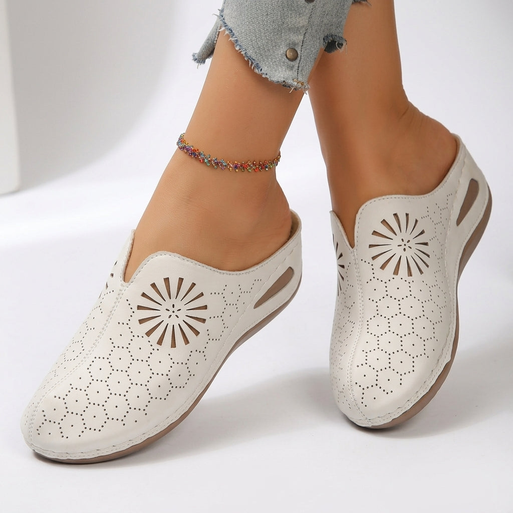 Floralie™ - Floral Cutout Mules for Everyday Comfort