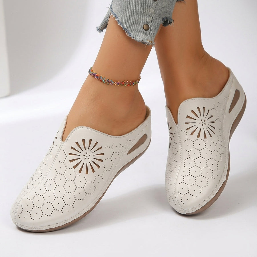 Floralie™ - Floral Cutout Mules for Everyday Comfort
