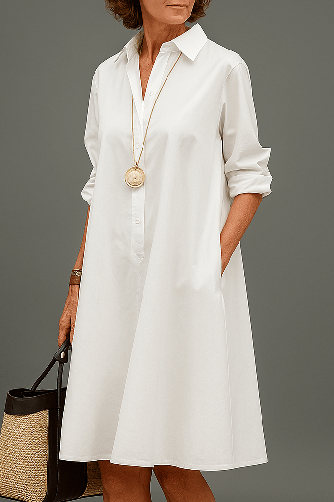 Sarah - Elegant Silk Midi Dress