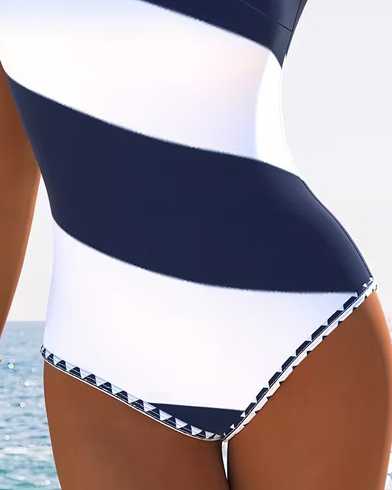 Isabella | Striped Swimwear One-Piece