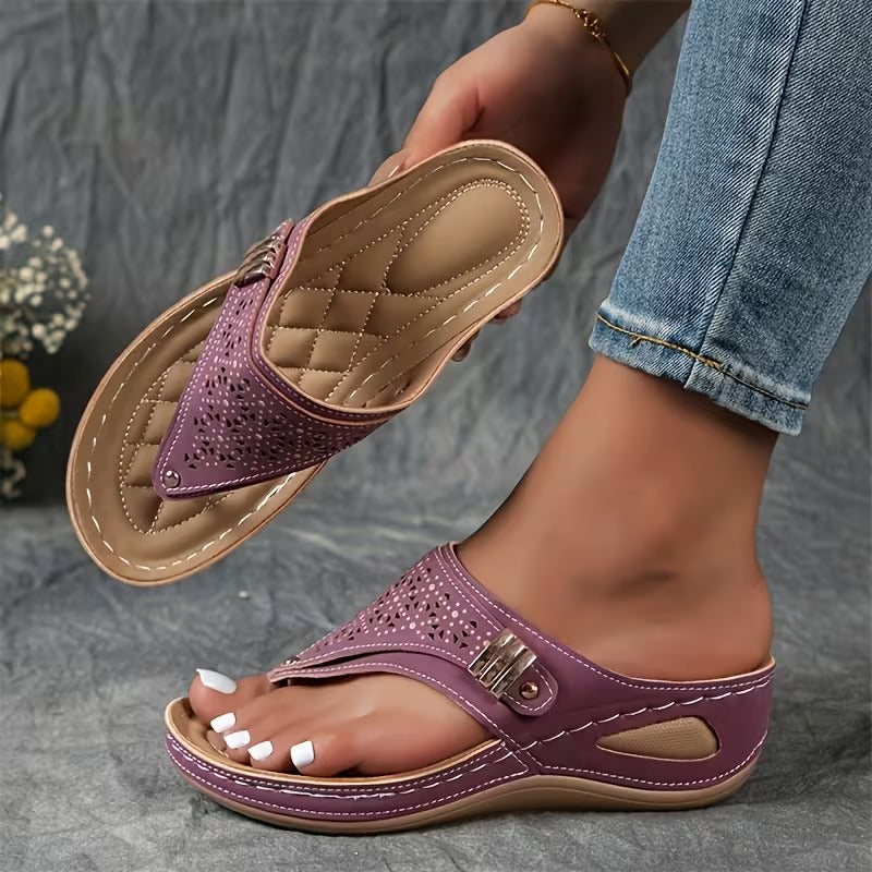 Hayley - Cozy Wedge Sandals for Ultimate Comfort