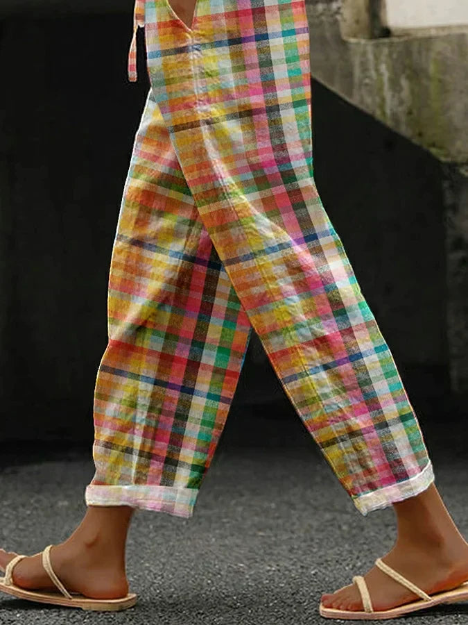 ZENARIA – COZY CHECKERED Trousers