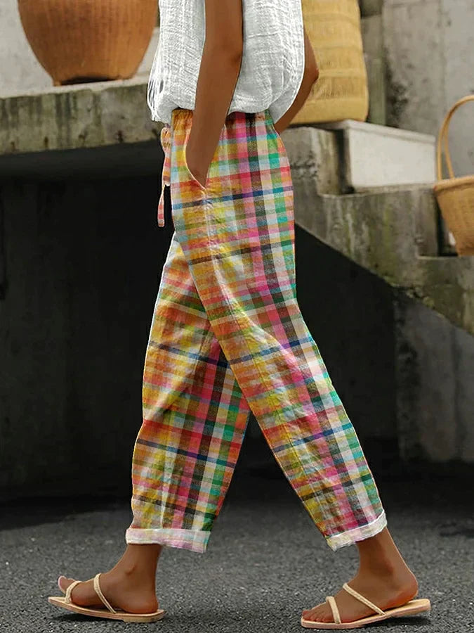 ZENARIA – COZY CHECKERED Trousers