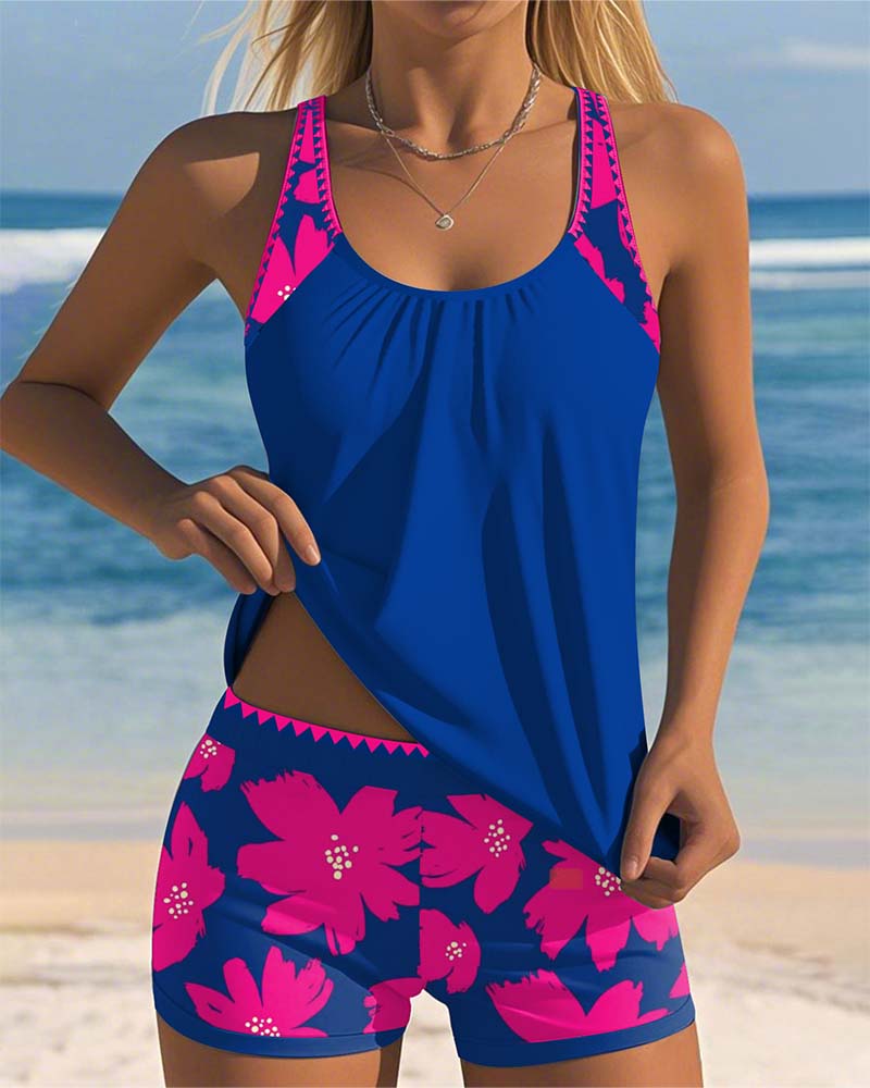 Emma | Floral U-Neck Tankini