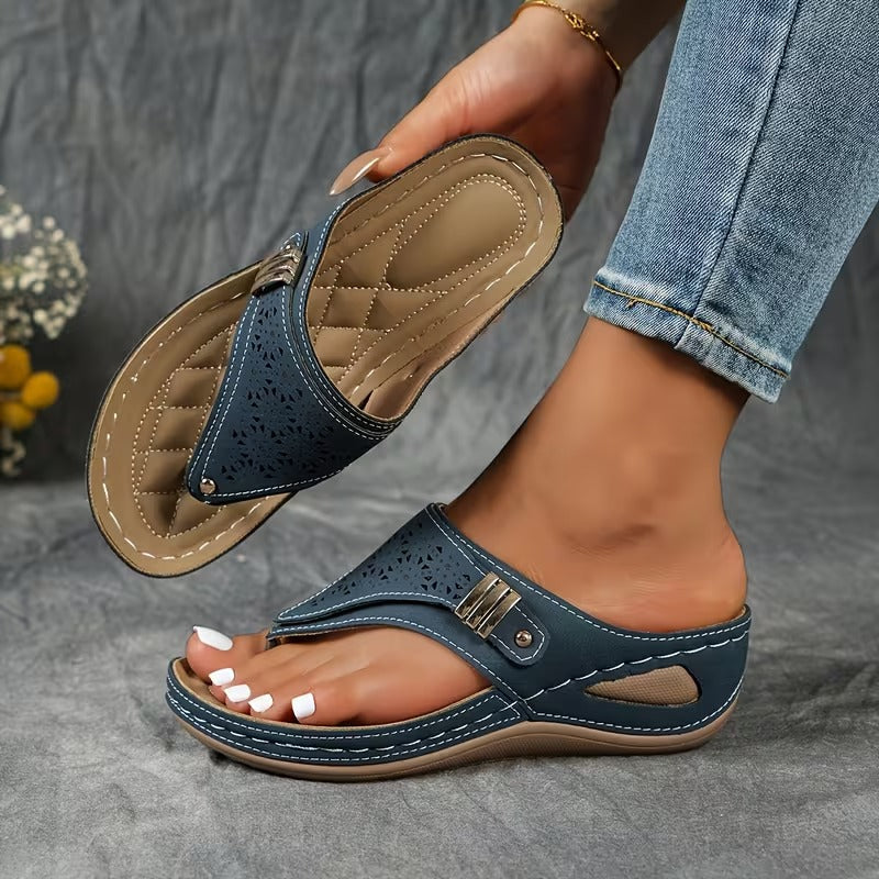 Hayley - Cozy Wedge Sandals for Ultimate Comfort