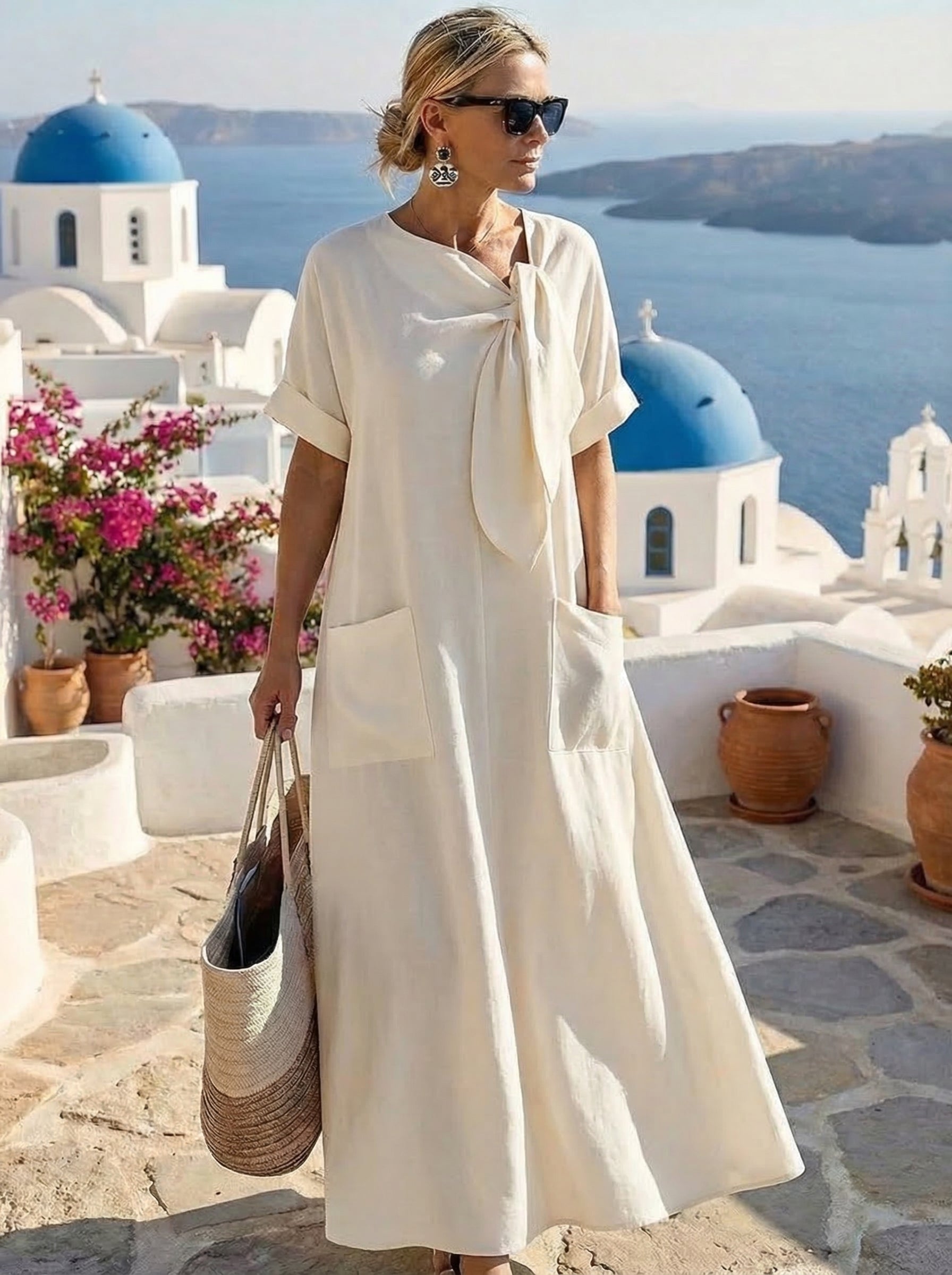 Fleur™ Chic Dress Featuring Convenient Pockets
