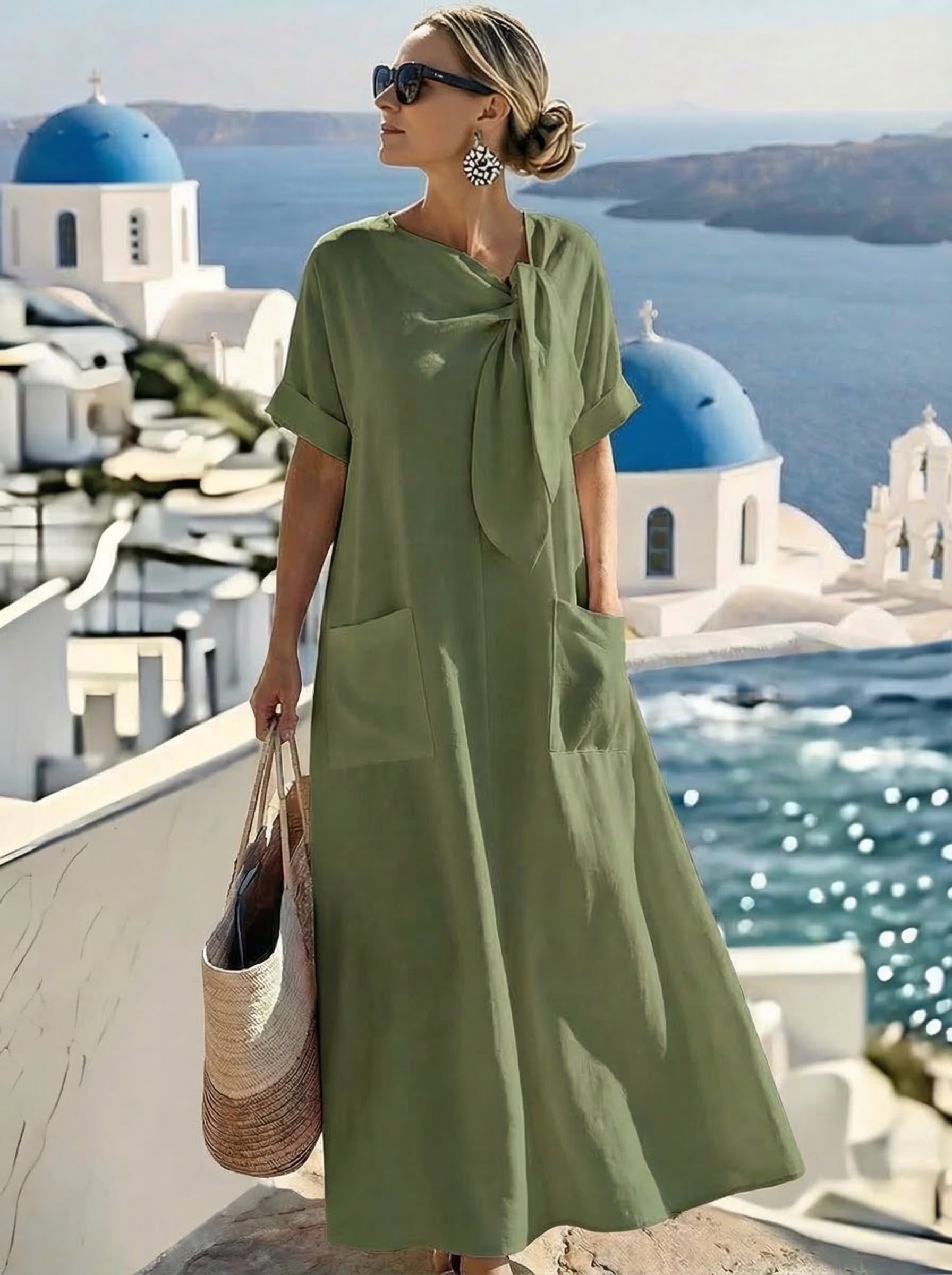 Fleur™ Chic Dress Featuring Convenient Pockets