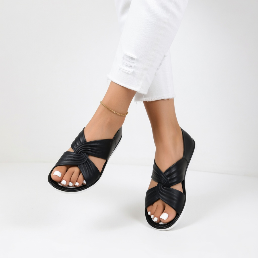 Orinthie™ - Cross-Strap Flat Mule for Everyday Comfort