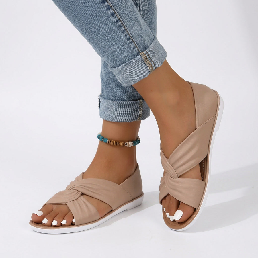 Orinthie™ - Cross-Strap Flat Mule for Everyday Comfort