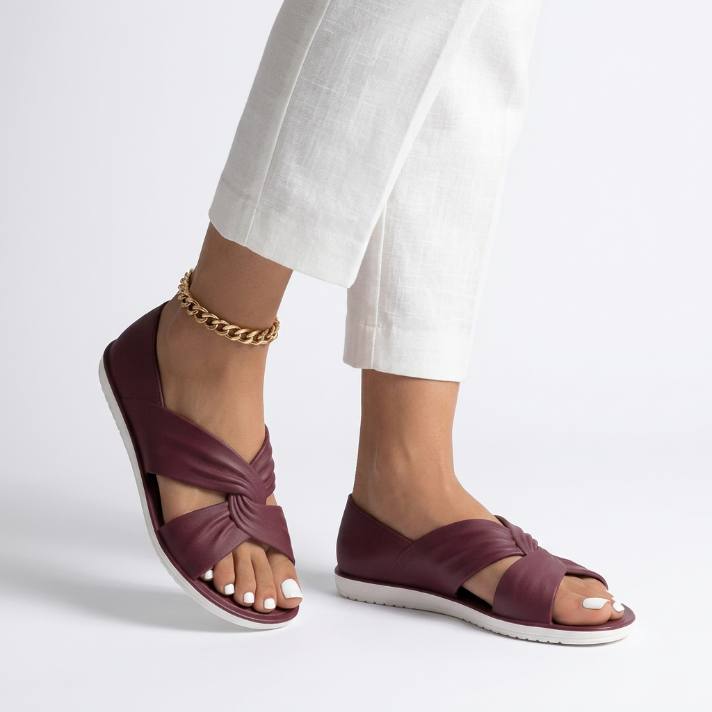 Orinthie™ - Cross-Strap Flat Mule for Everyday Comfort