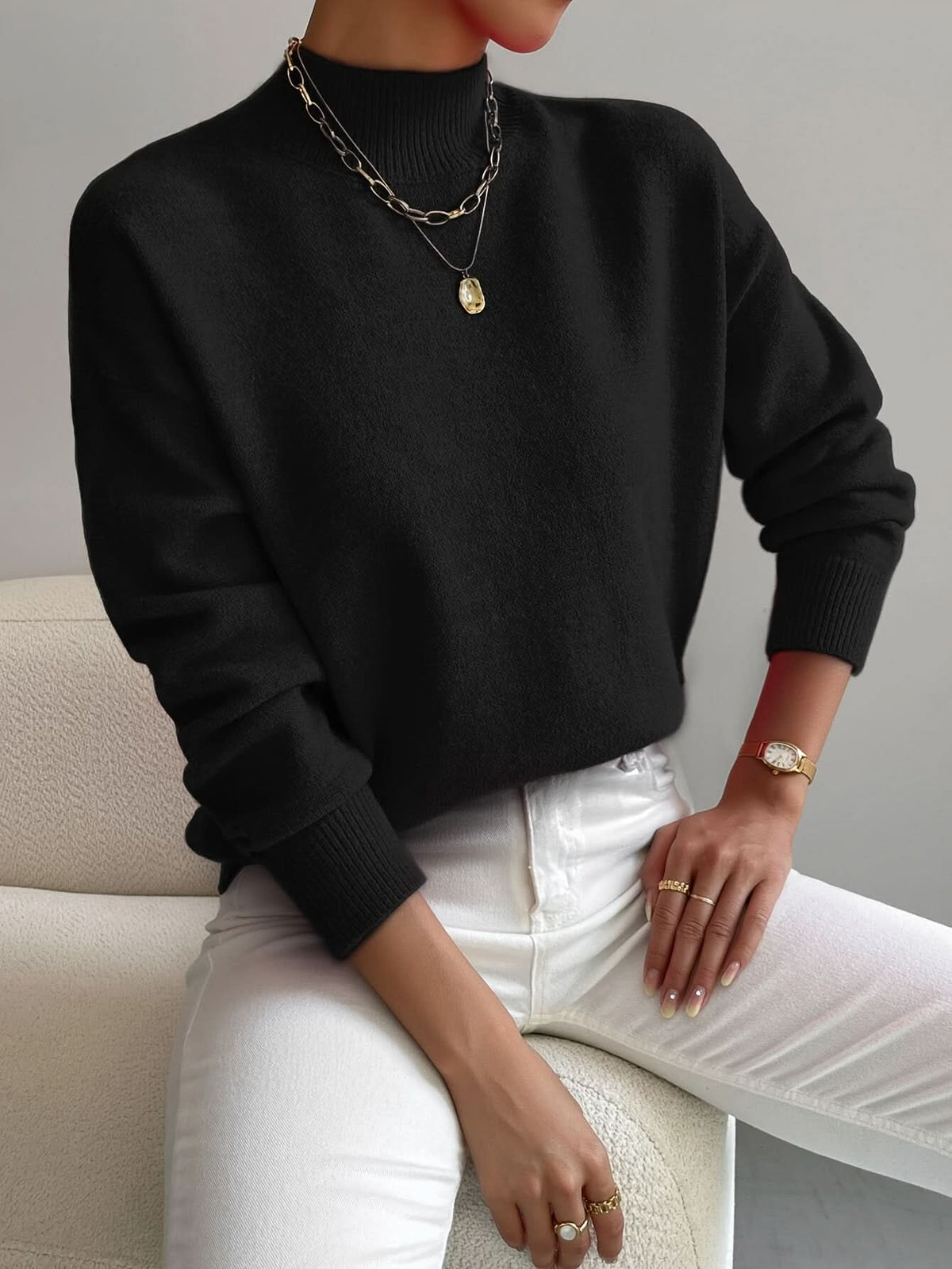 SABRINE ROLL NECK JUMPER