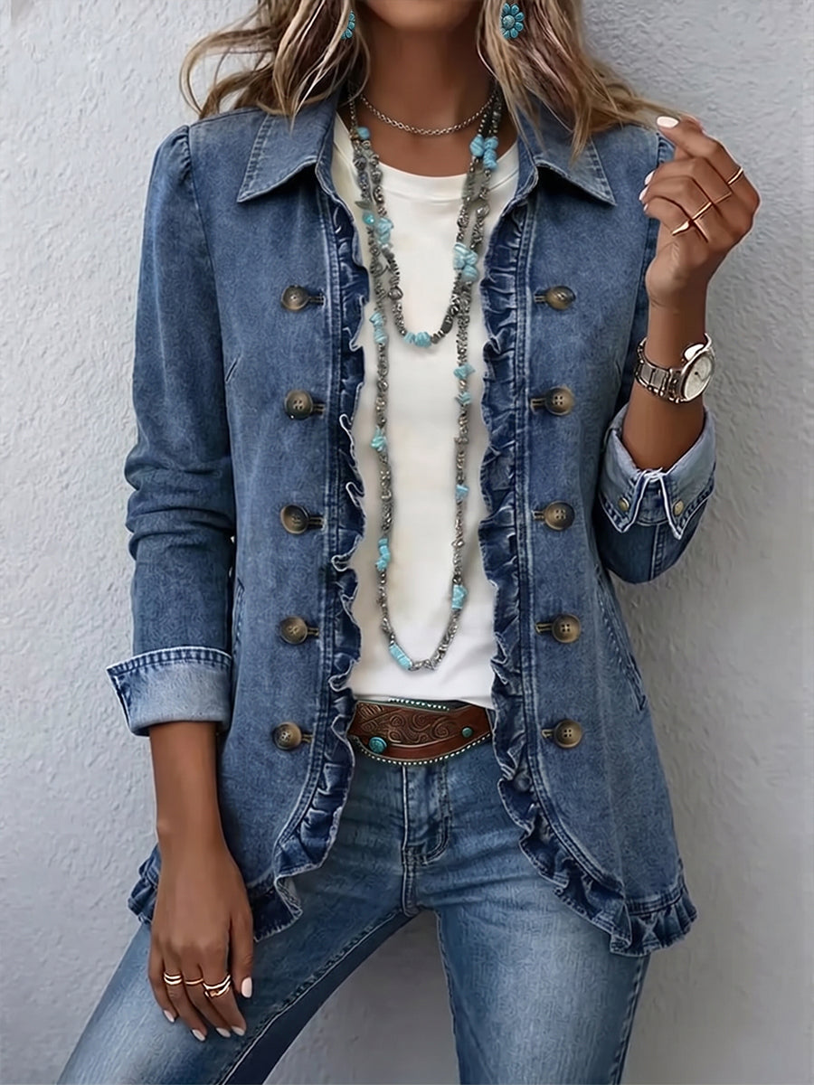 Ruffelle™ | Ruffle-Trimmed Jacket