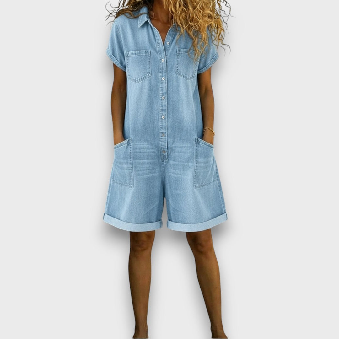 Sophie | Vintage-Inspired Relaxed Fit Short Overalls