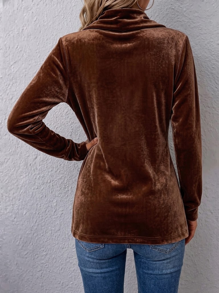 Holliwell™ | Retro Long Sleeve Open Front Jacket with Button Lapel Accent