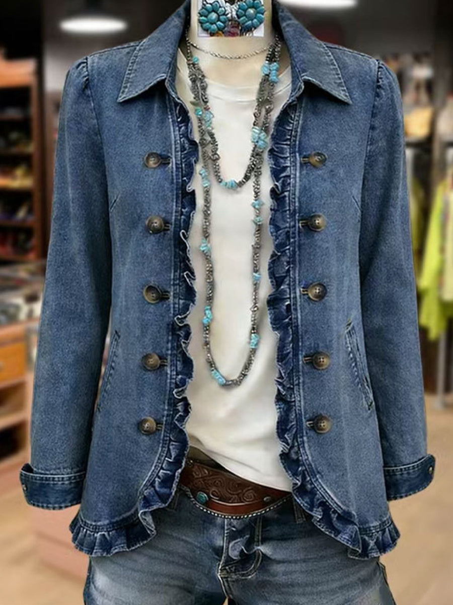 Ruffelle™ | Ruffle-Trimmed Jacket