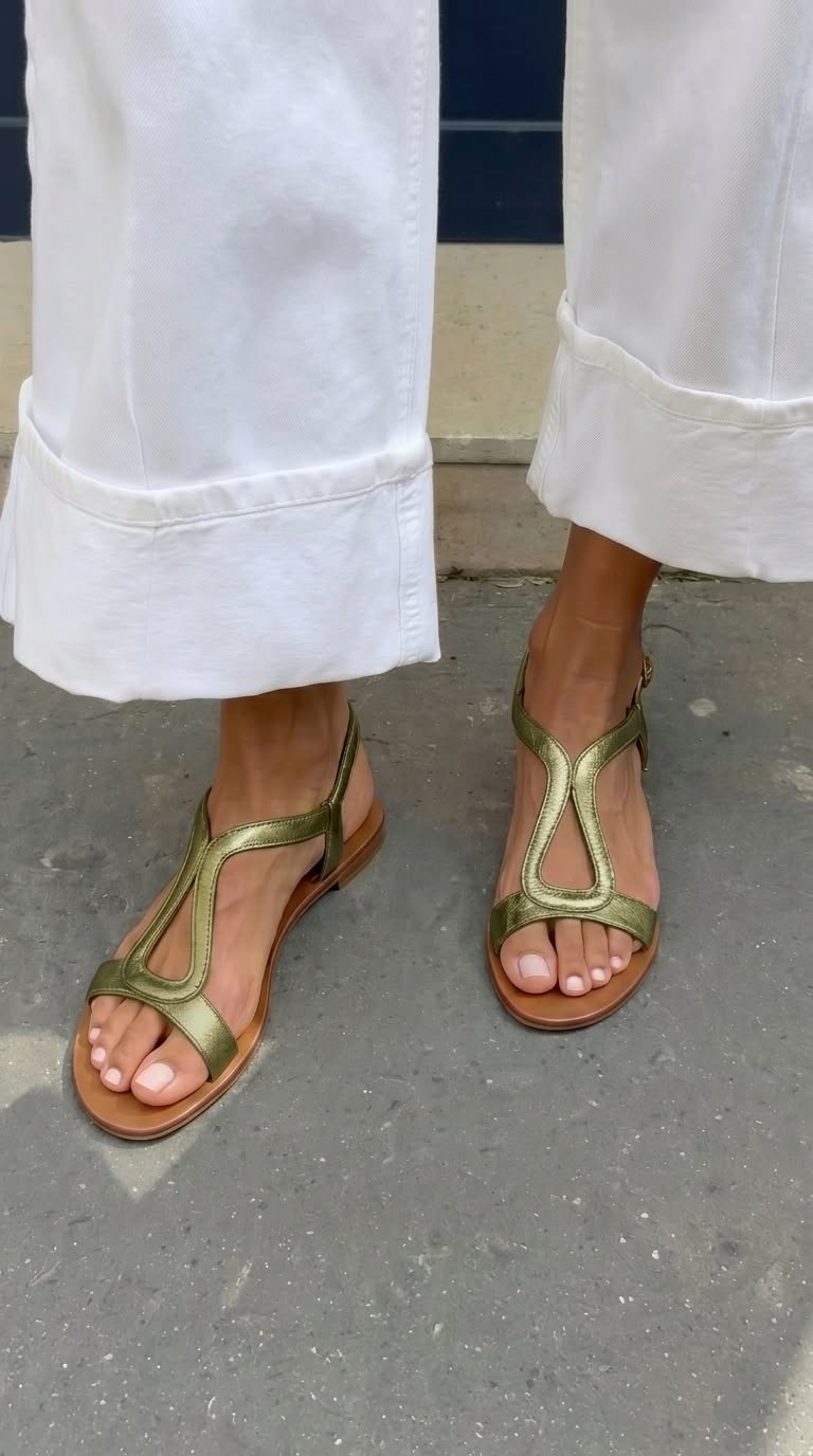 Michelle | Positano Summer Sandals – Chic Design with Gleaming Straps