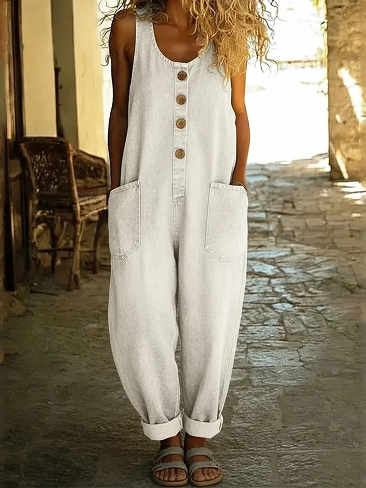 Saylor | Retro Washed Cotton Denim Overalls