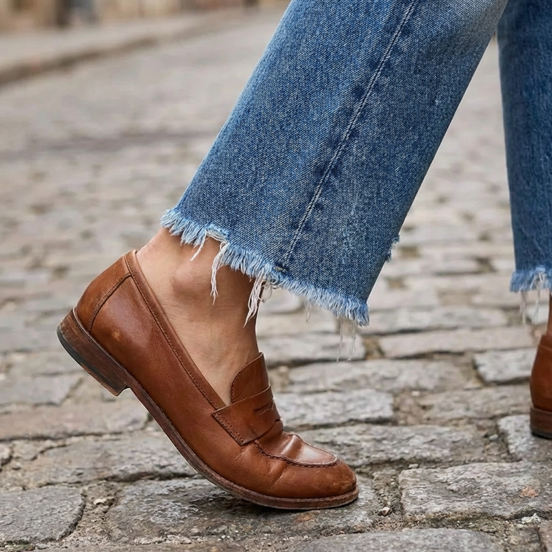 Aberjean™ | Vintage-Inspired Cropped Straight Leg Jeans