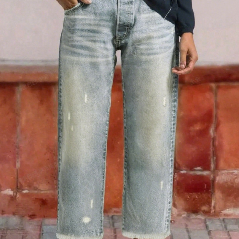 Aberjean™ | Vintage-Inspired Cropped Straight Leg Jeans